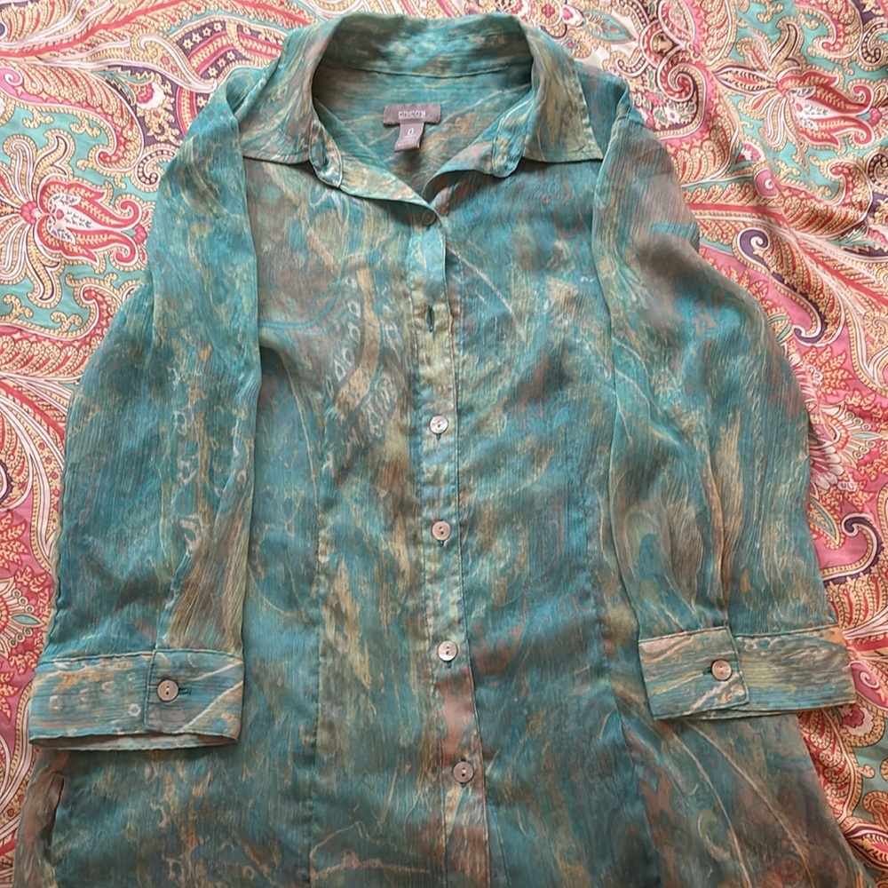 Only wore once, sheer button up
